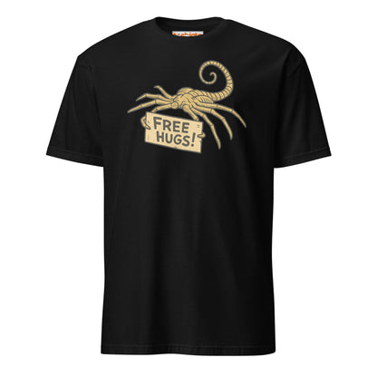 Free Hugs Alien T-Shirt – Funny Retro Sci - Fi Humor Tee - Black - T-Shirts Online