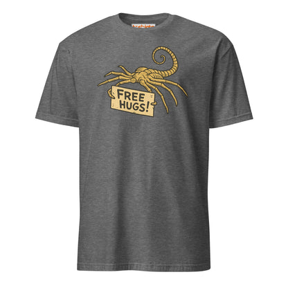 Free Hugs Alien T-Shirt – Funny Retro Sci - Fi Humor Tee - Graphite Heather - T-Shirts Online