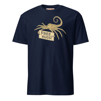 Free Hugs Alien T-Shirt – Funny Retro Sci - Fi Humor Tee - Navy - T-Shirts Online