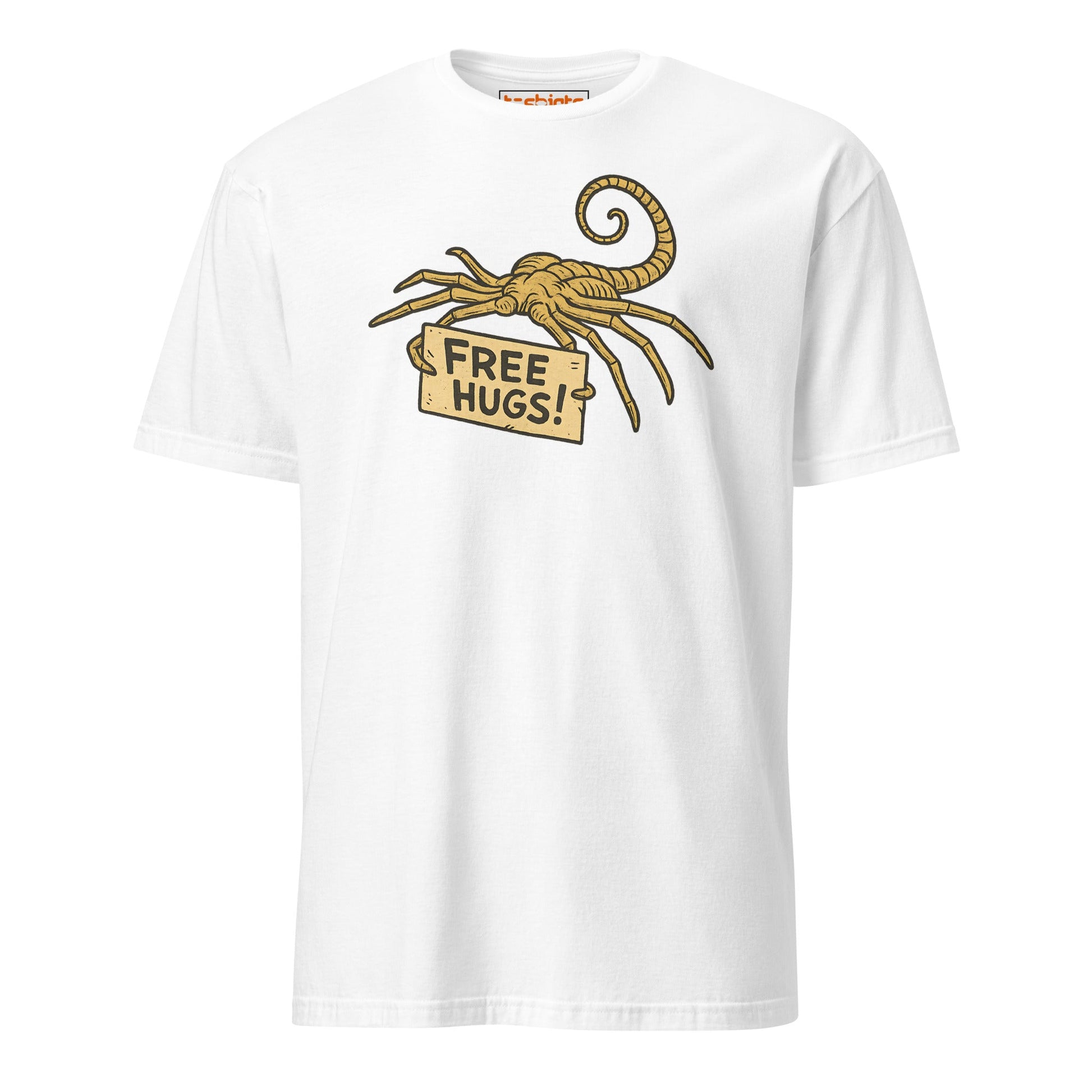 Free Hugs Alien T-Shirt – Funny Retro Sci - Fi Humor Tee - White - T-Shirts Online