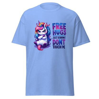 Free Hugs | Unicorn T-Shirt - Carolina Blue - T-Shirts Online