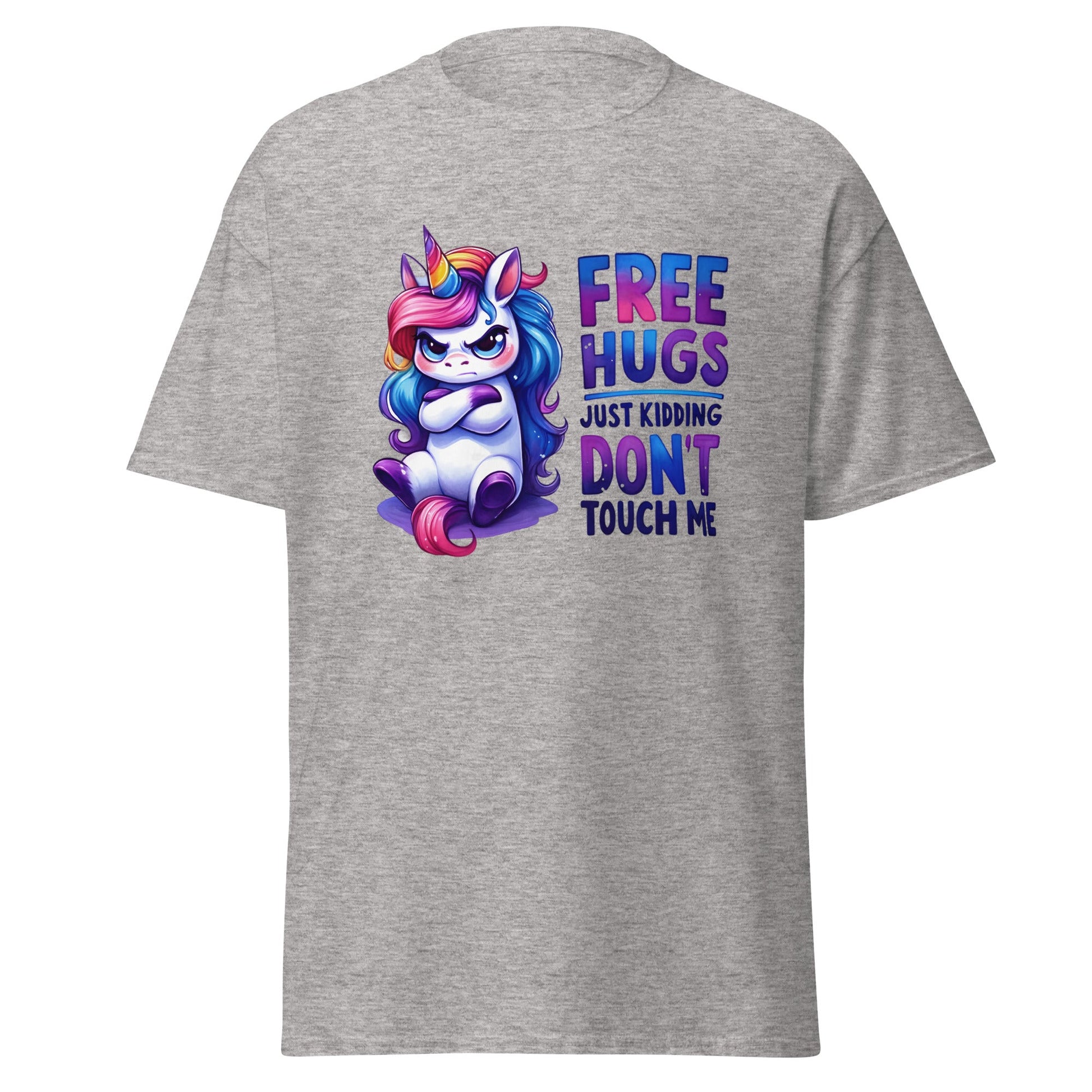 Free Hugs | Unicorn T-Shirt - Sport Grey - T-Shirts Online