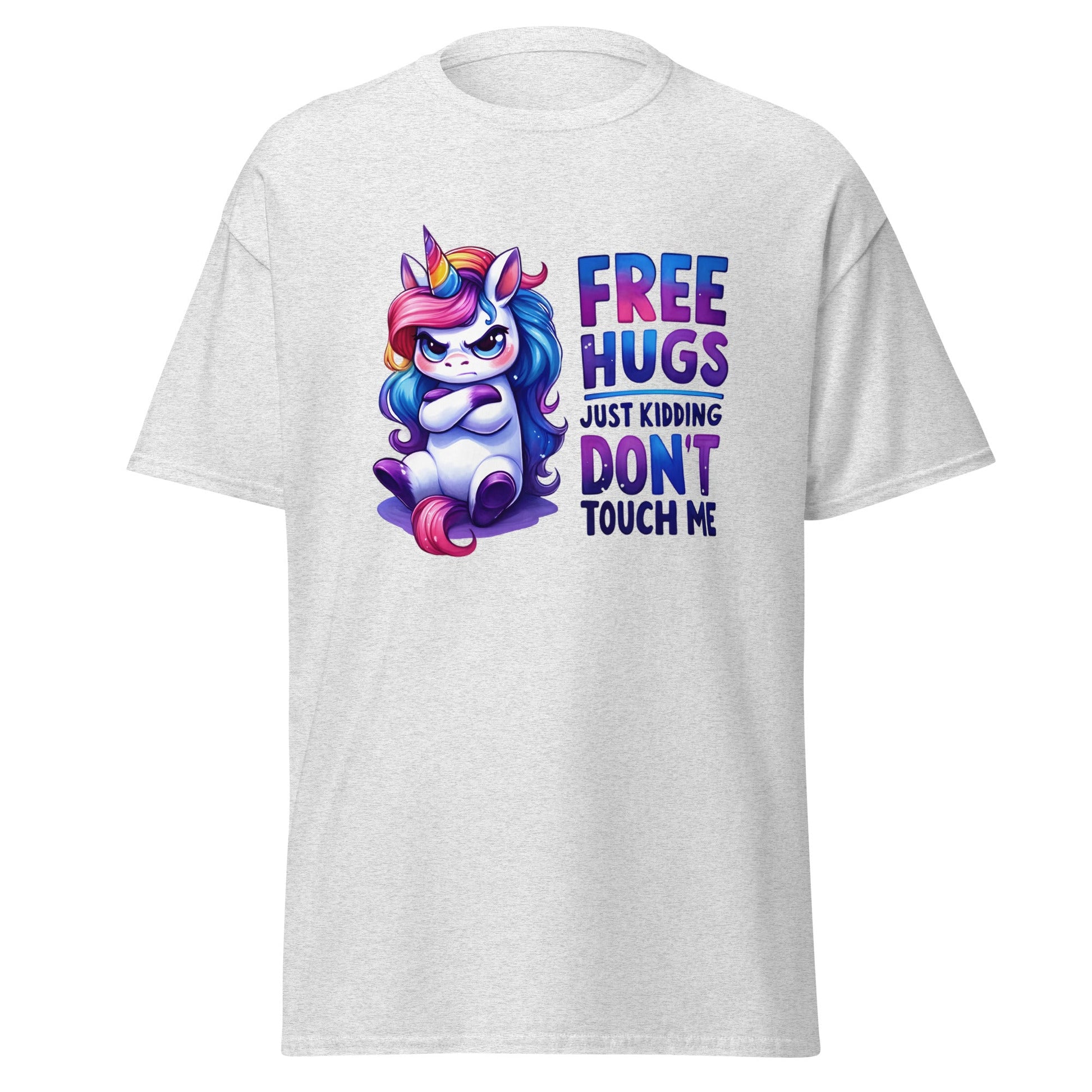 Free Hugs | Unicorn T-Shirt - Ash - T-Shirts Online