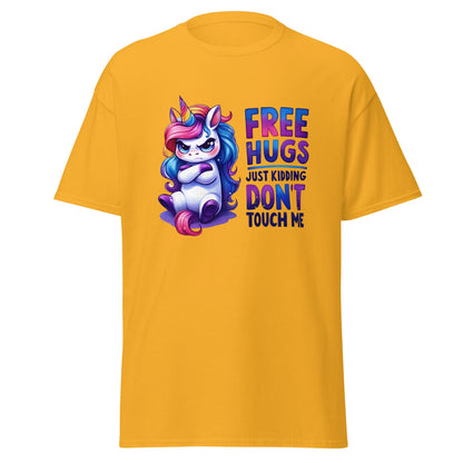 Free Hugs | Unicorn T-Shirt - Gold - T-Shirts Online