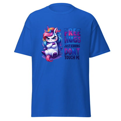 Free Hugs | Unicorn T-Shirt - Royal - T-Shirts Online