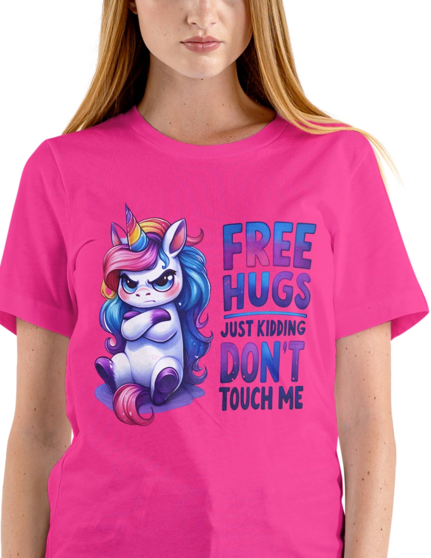 Free Hugs | Unicorn T-Shirt - Black - T-Shirts Online
