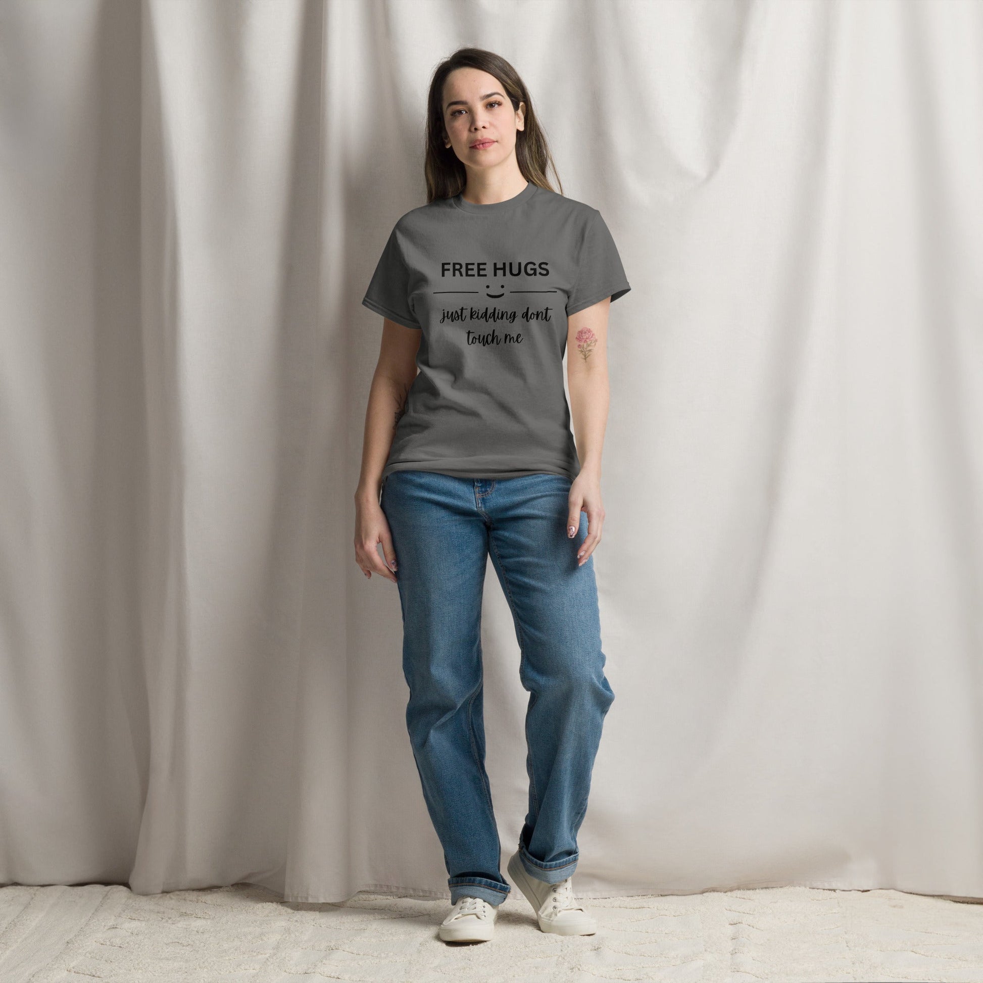 Free Hugs | Unisex classic tee - Charcoal - T-Shirts Online