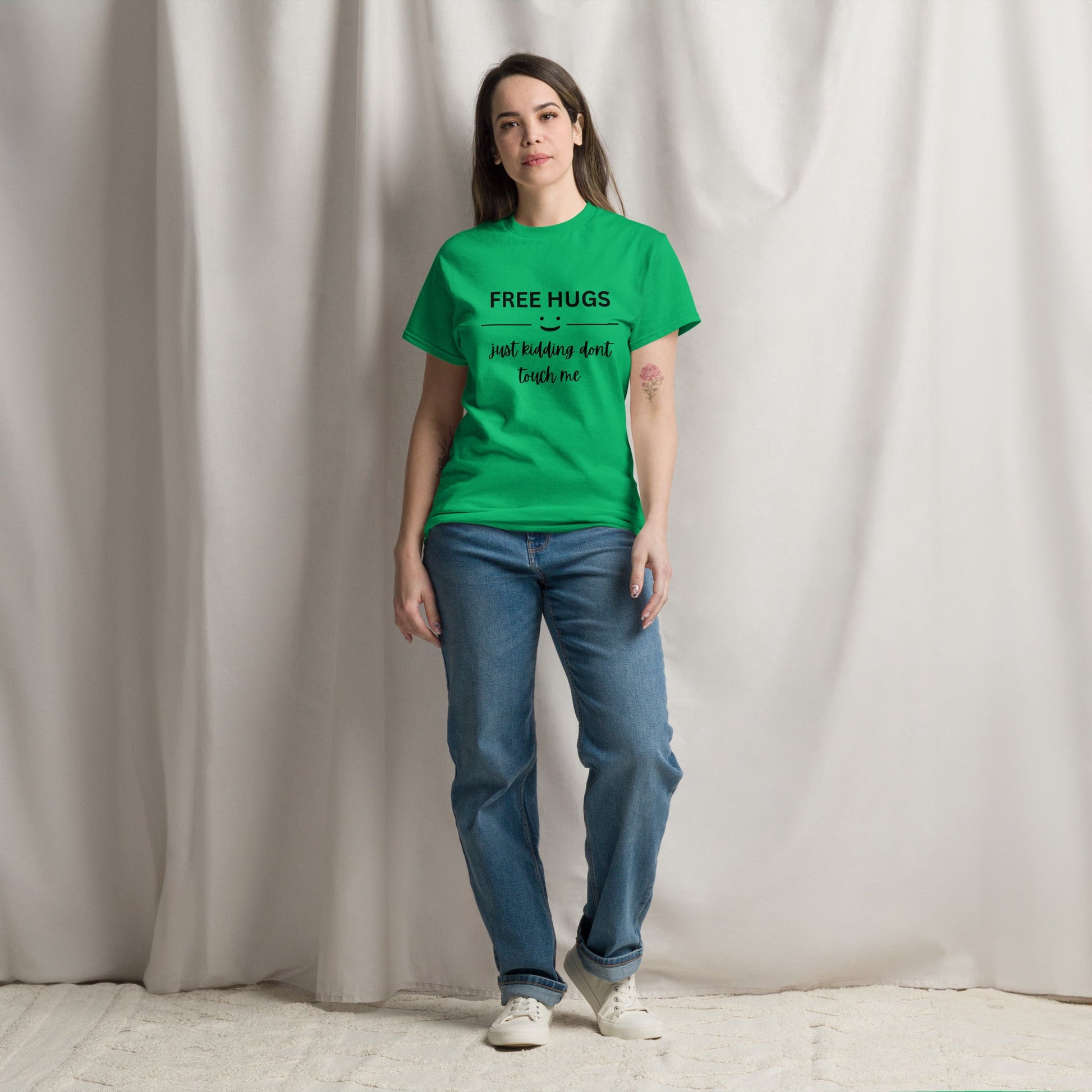 Free Hugs | Unisex classic tee - Irish Green - T-Shirts Online
