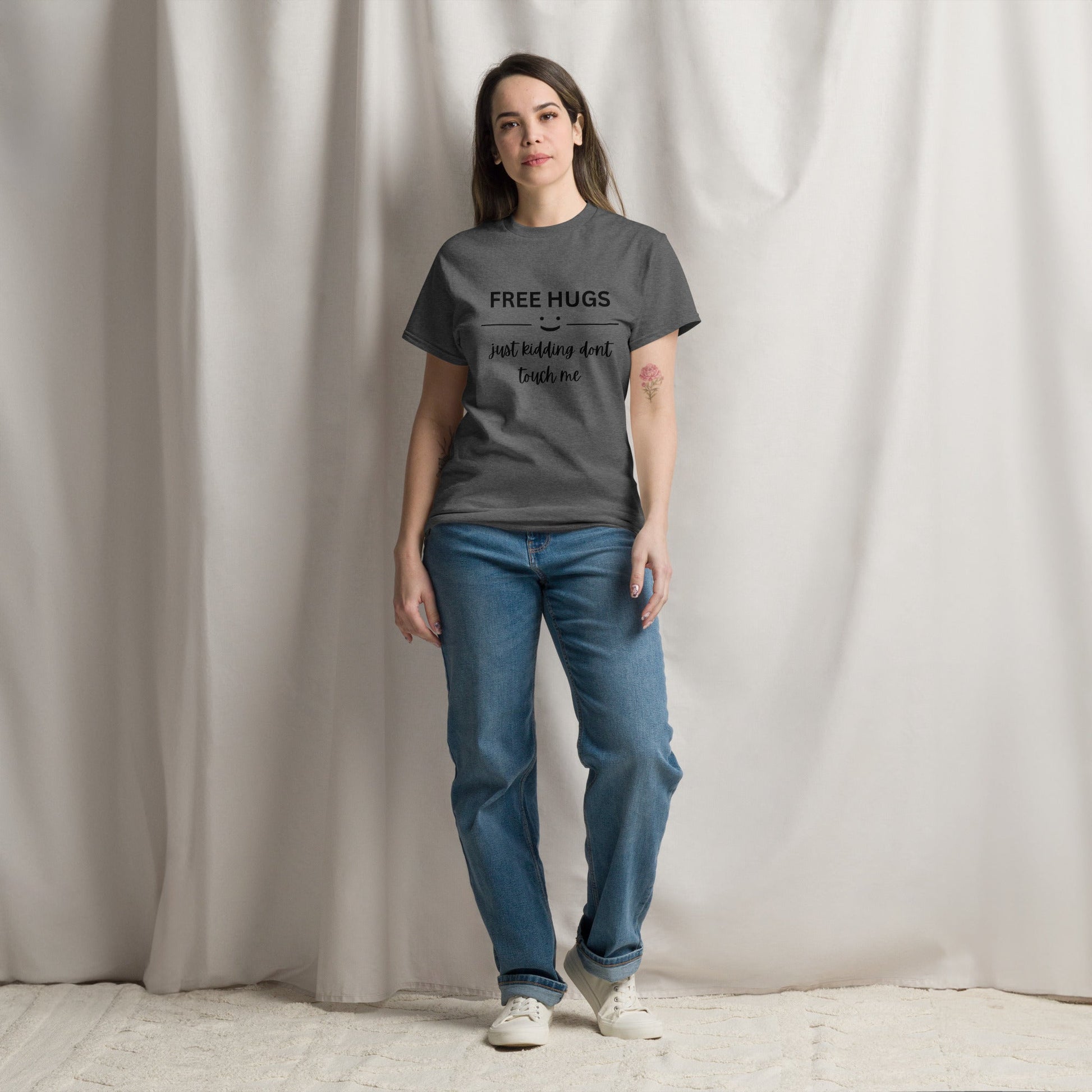 Free Hugs | Unisex classic tee - Dark Heather - T-Shirts Online