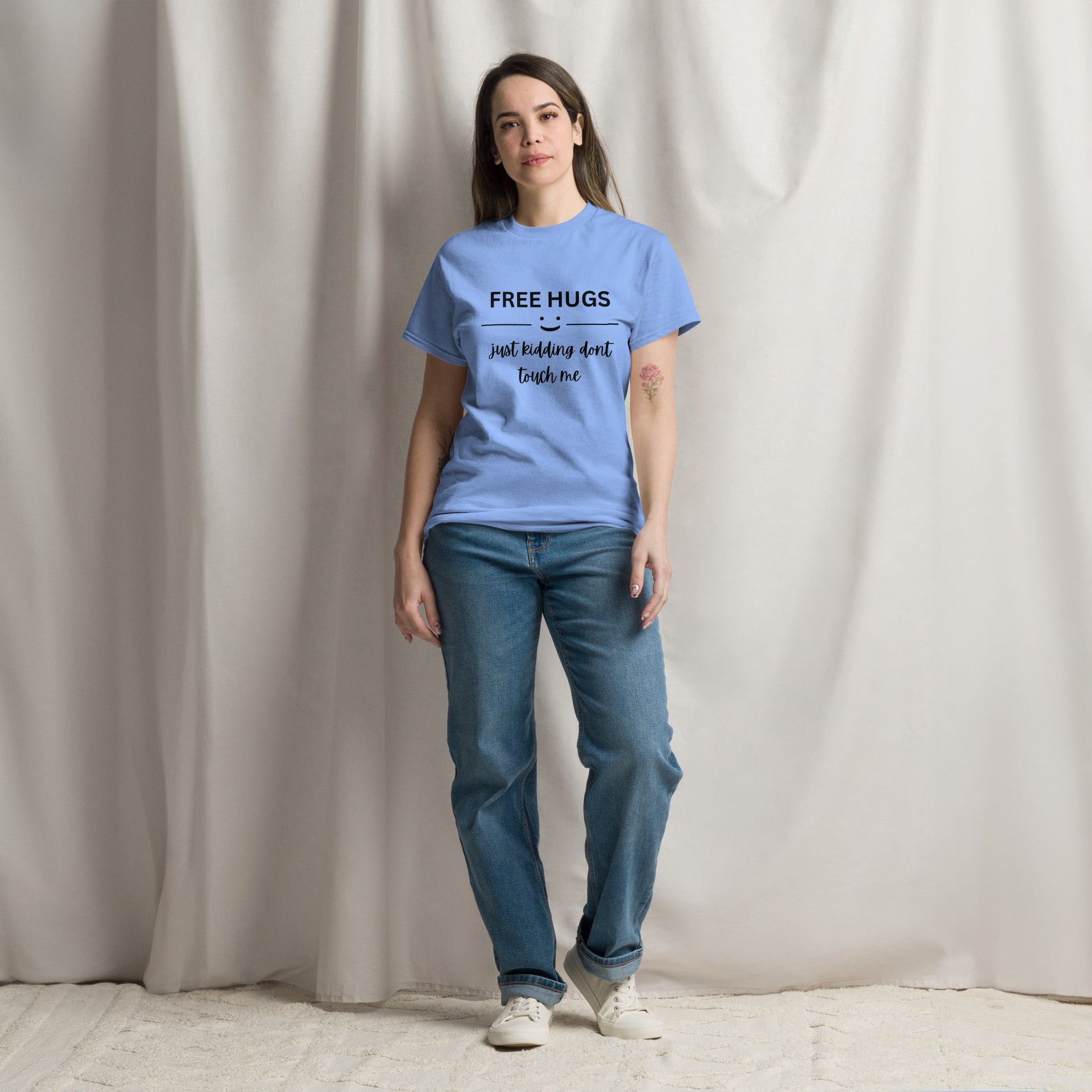 Free Hugs | Unisex classic tee - Carolina Blue - T-Shirts Online