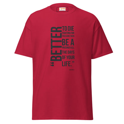Freedom Fighter | Bob Marley Quote T-Shirt - Cardinal - T-Shirts Online