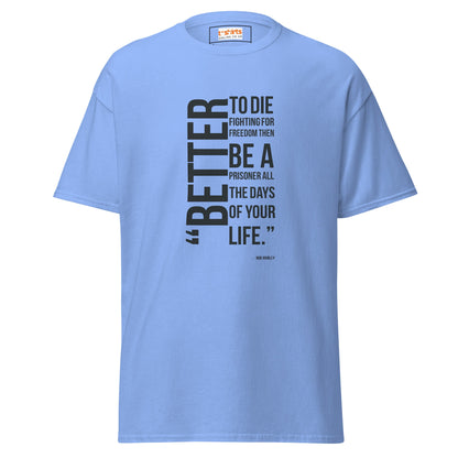 Freedom Fighter | Bob Marley Quote T-Shirt - Carolina Blue - T-Shirts Online