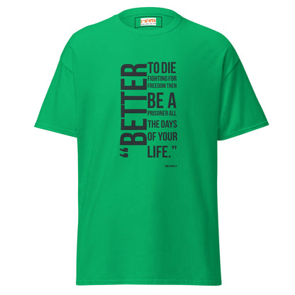Freedom Fighter | Bob Marley Quote T-Shirt - Irish Green - T-Shirts Online