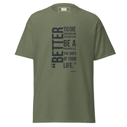 Freedom Fighter | Bob Marley Quote T-Shirt - Military Green - T-Shirts Online