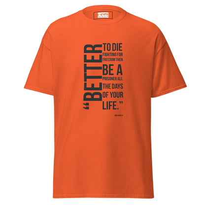 Freedom Fighter | Bob Marley Quote T-Shirt - Orange - T-Shirts Online