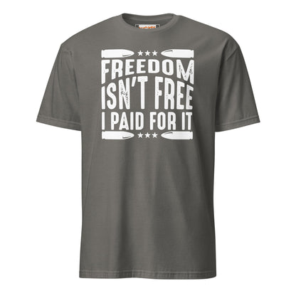 Freedom Isn't Free T-Shirt - Armed Forces Tee - Charcoal - T-Shirts Online