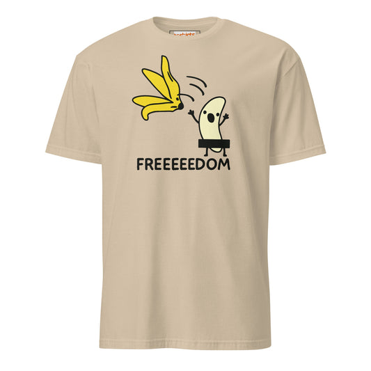 Freeedom T-Shirt | Banana Liberation Tee - Sand - T-Shirts Online