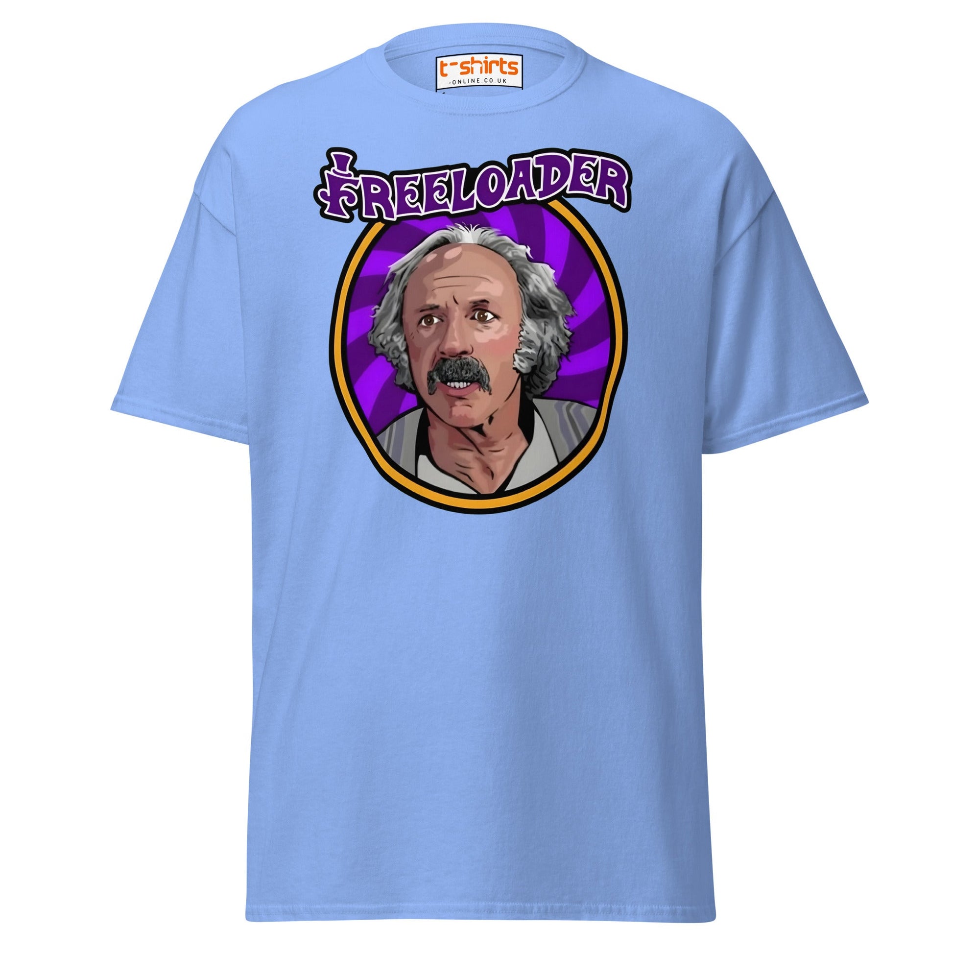 Freeloader T-Shirt – Funny Retro Humor Tee - Carolina Blue - T-Shirts Online