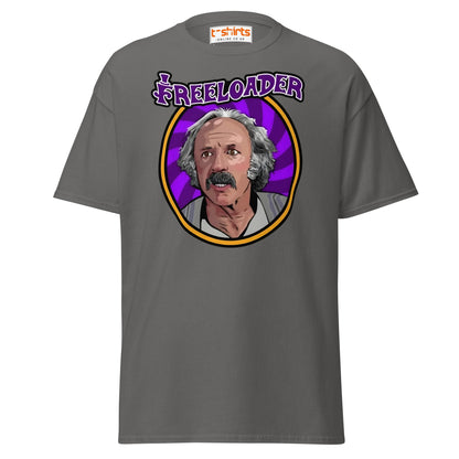 Freeloader T-Shirt – Funny Retro Humor Tee - Charcoal - T-Shirts Online