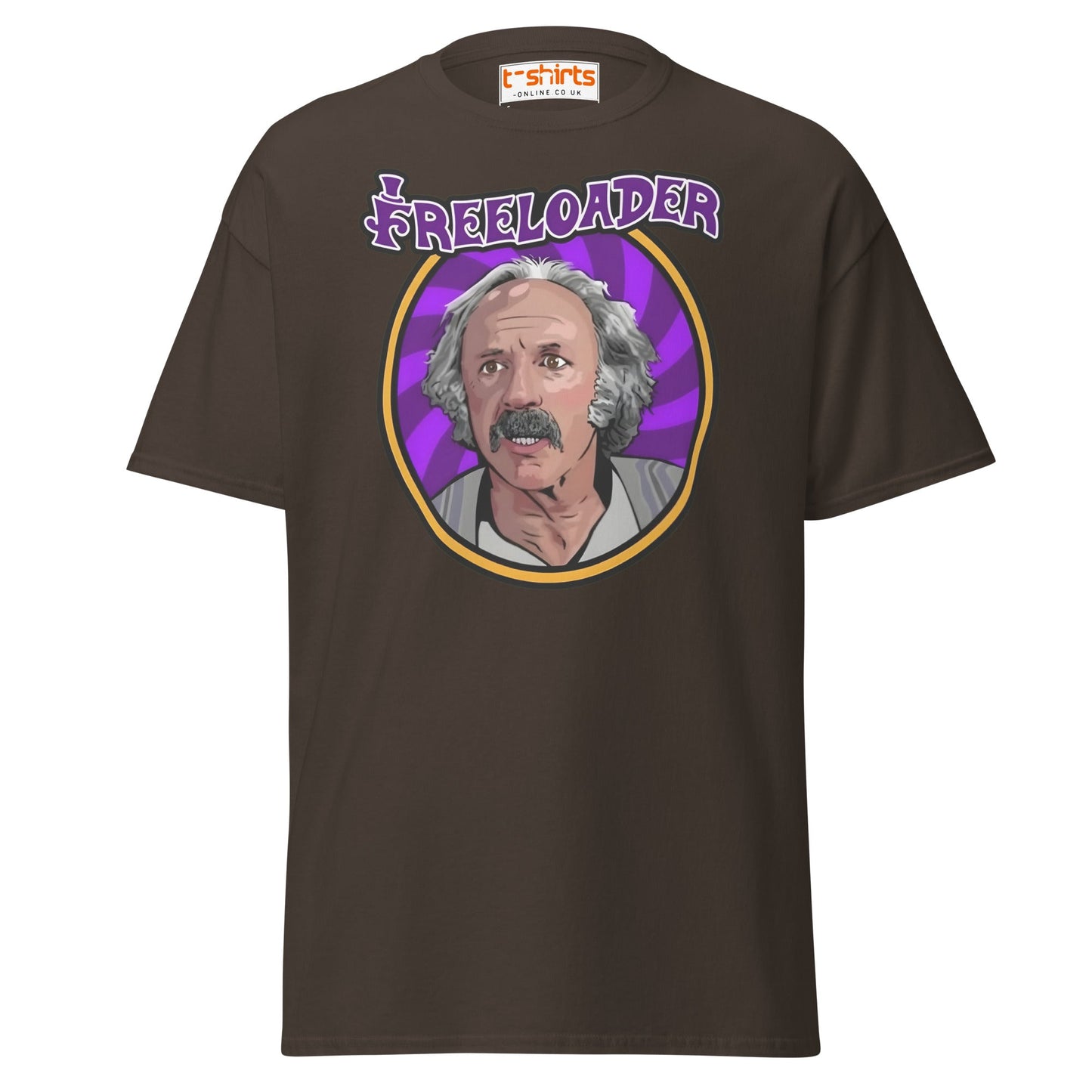 Freeloader T-Shirt – Funny Retro Humor Tee - Dark Chocolate - T-Shirts Online