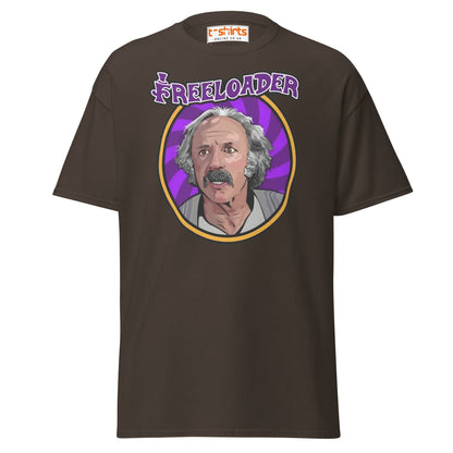 Freeloader T-Shirt – Funny Retro Humor Tee - Dark Chocolate - T-Shirts Online