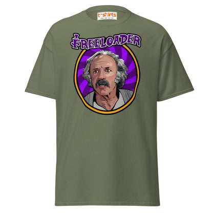 Freeloader T-Shirt – Funny Retro Humor Tee - Military Green - T-Shirts Online