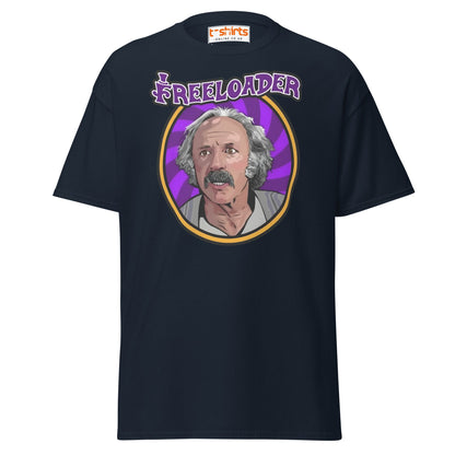Freeloader T-Shirt – Funny Retro Humor Tee - Navy - T-Shirts Online