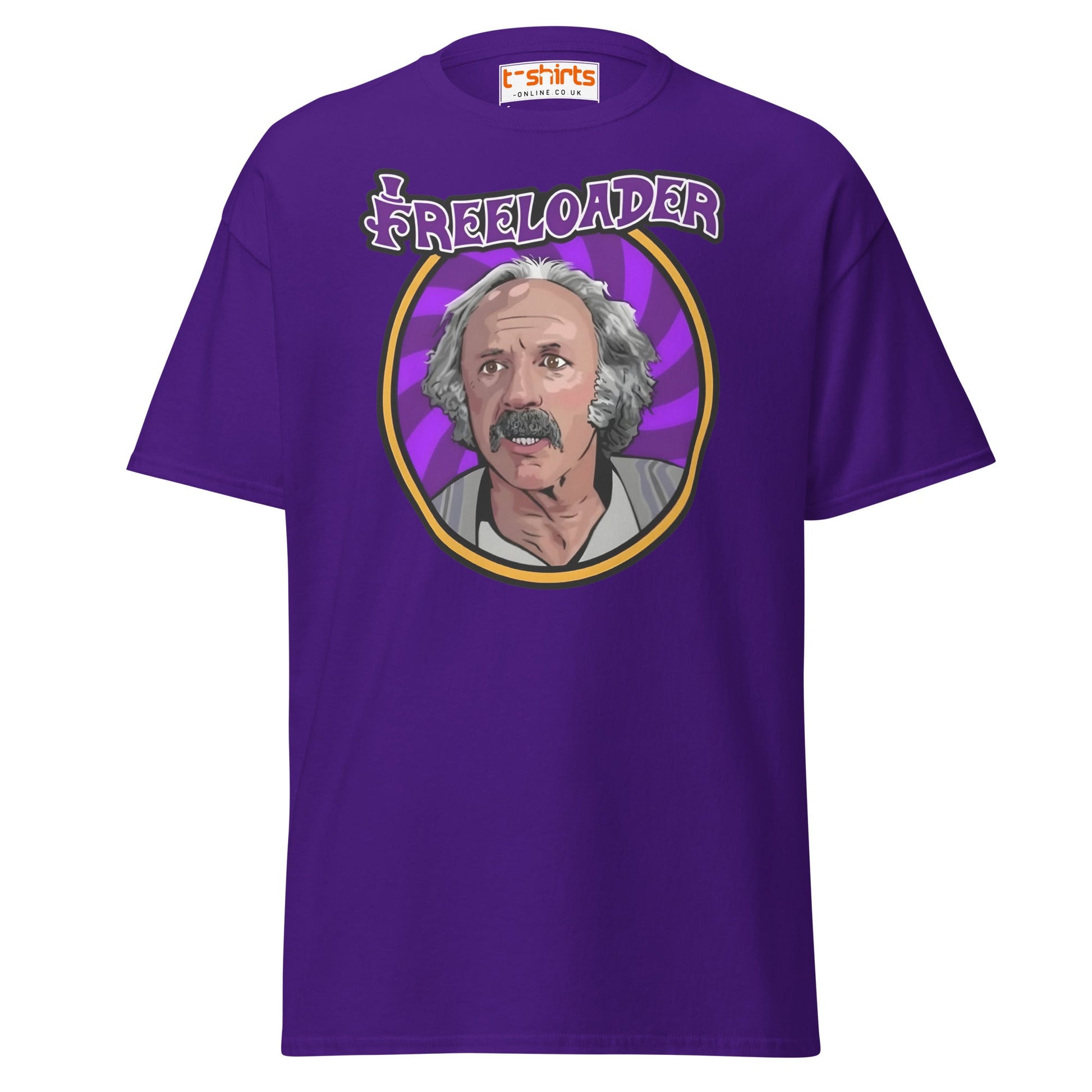 Freeloader T-Shirt – Funny Retro Humor Tee - Purple - T-Shirts Online