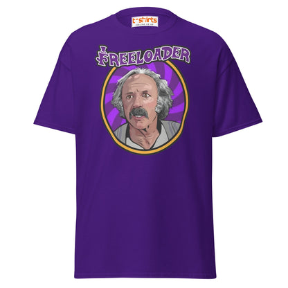 Freeloader T-Shirt – Funny Retro Humor Tee - Purple - T-Shirts Online