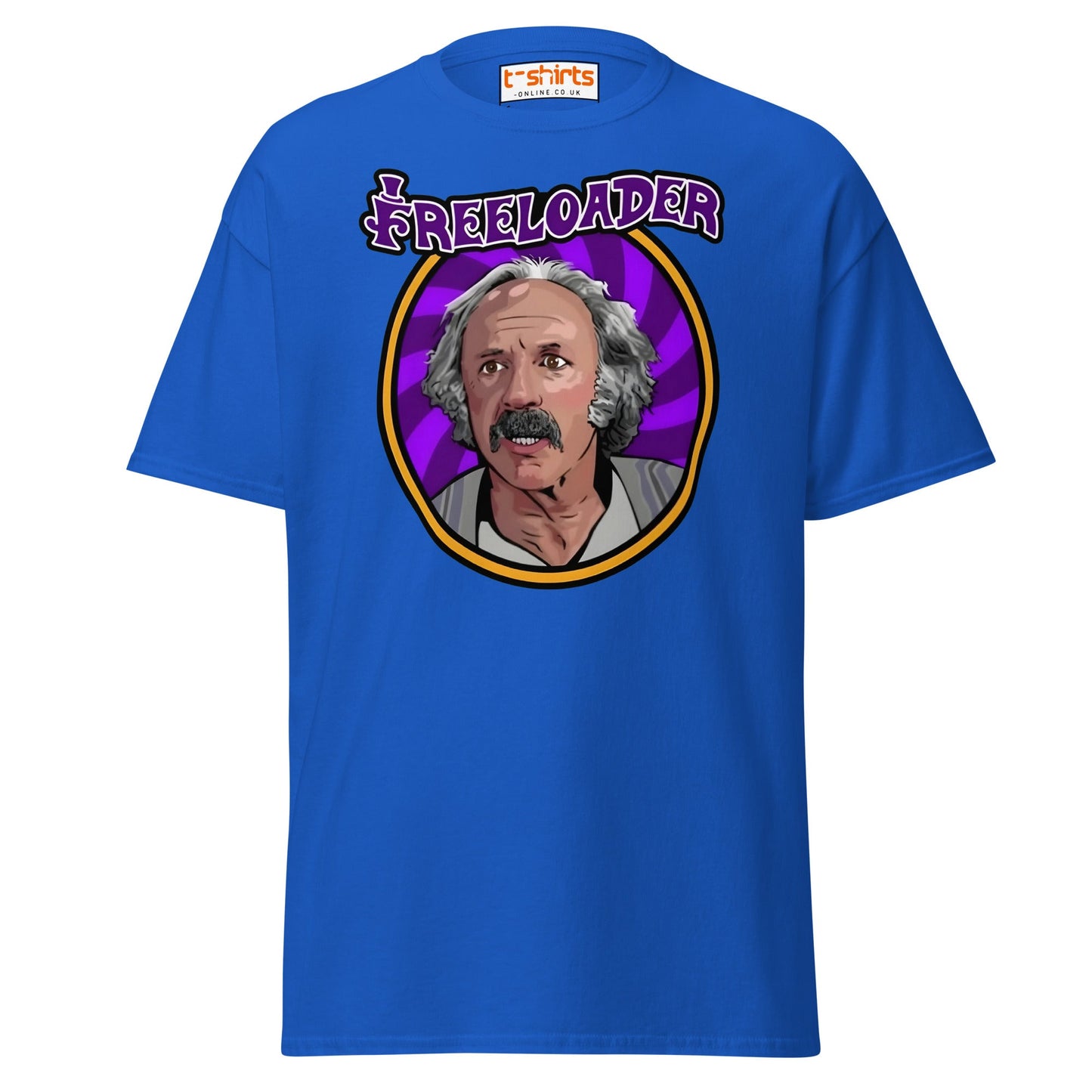Freeloader T-Shirt – Funny Retro Humor Tee - Royal - T-Shirts Online