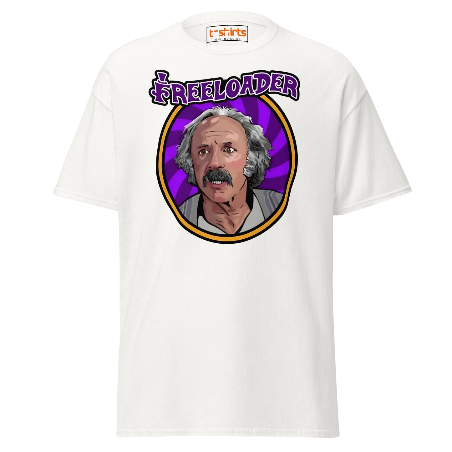 Freeloader T-Shirt – Funny Retro Humor Tee - White - T-Shirts Online
