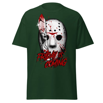 Friday Is Coming - Horror Movie T-Shirt - Forest Green - T-Shirts Online