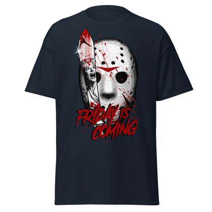 Friday Is Coming - Horror Movie T-Shirt - Navy - T-Shirts Online