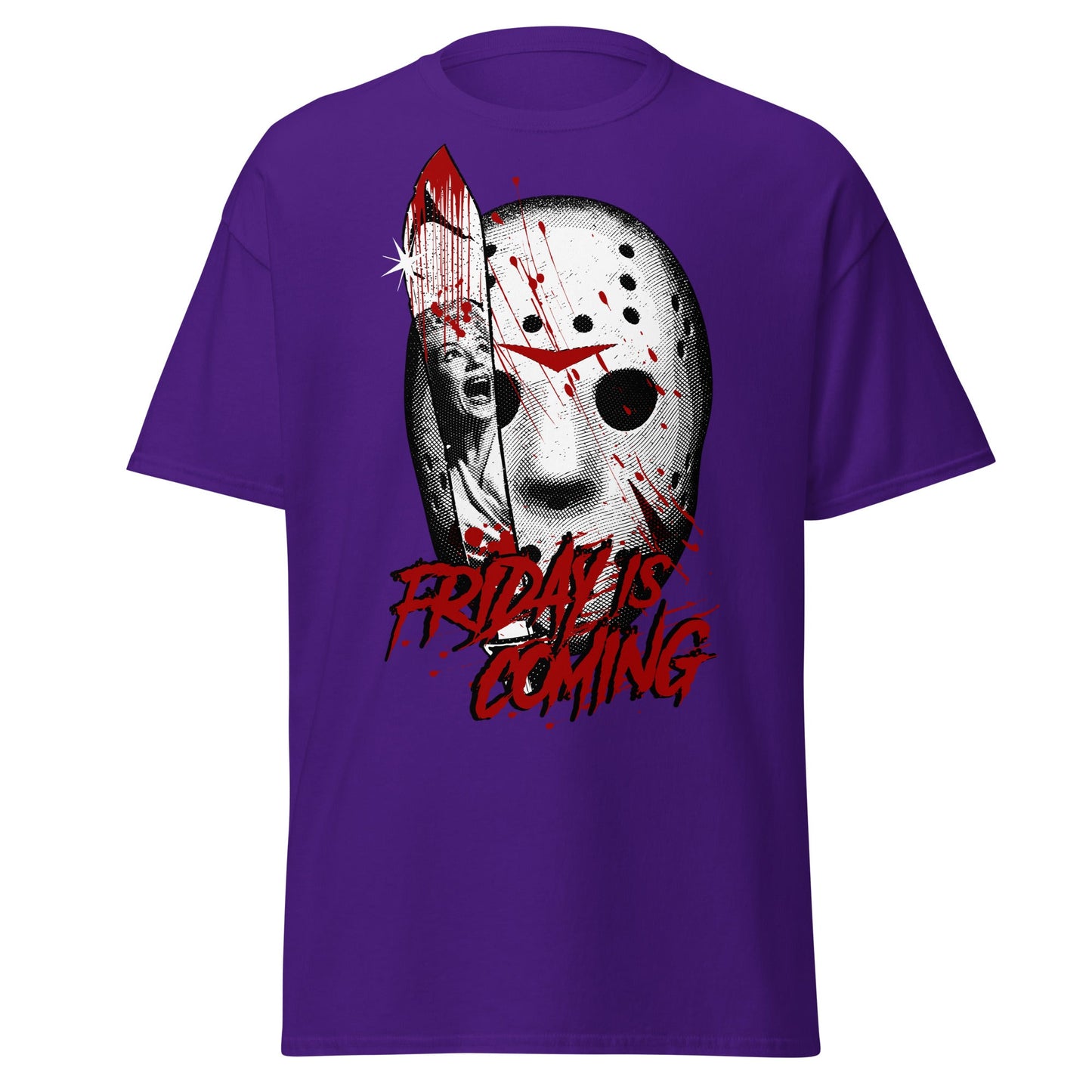 Friday Is Coming - Horror Movie T-Shirt - Purple - T-Shirts Online