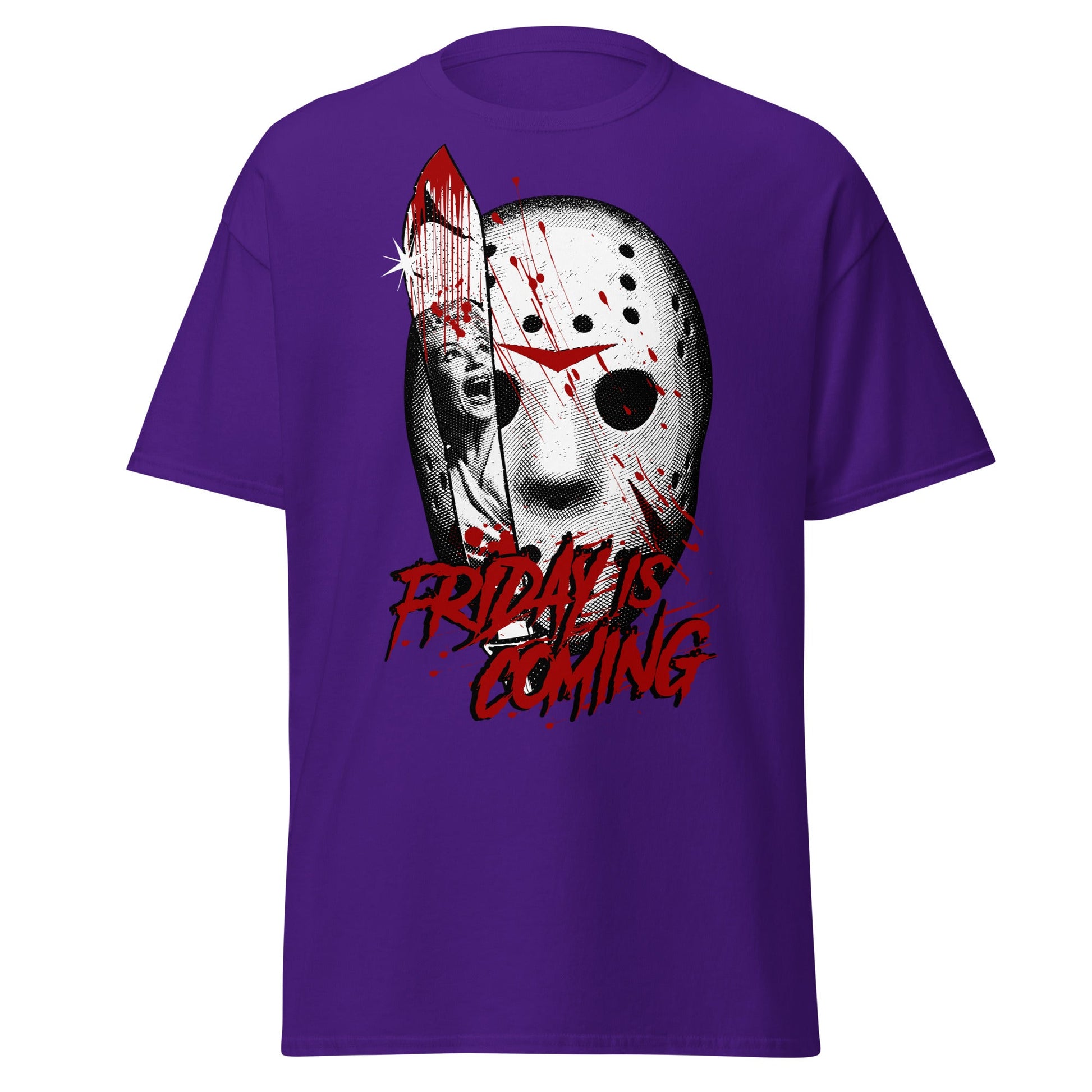 Friday Is Coming - Horror Movie T-Shirt - Purple - T-Shirts Online