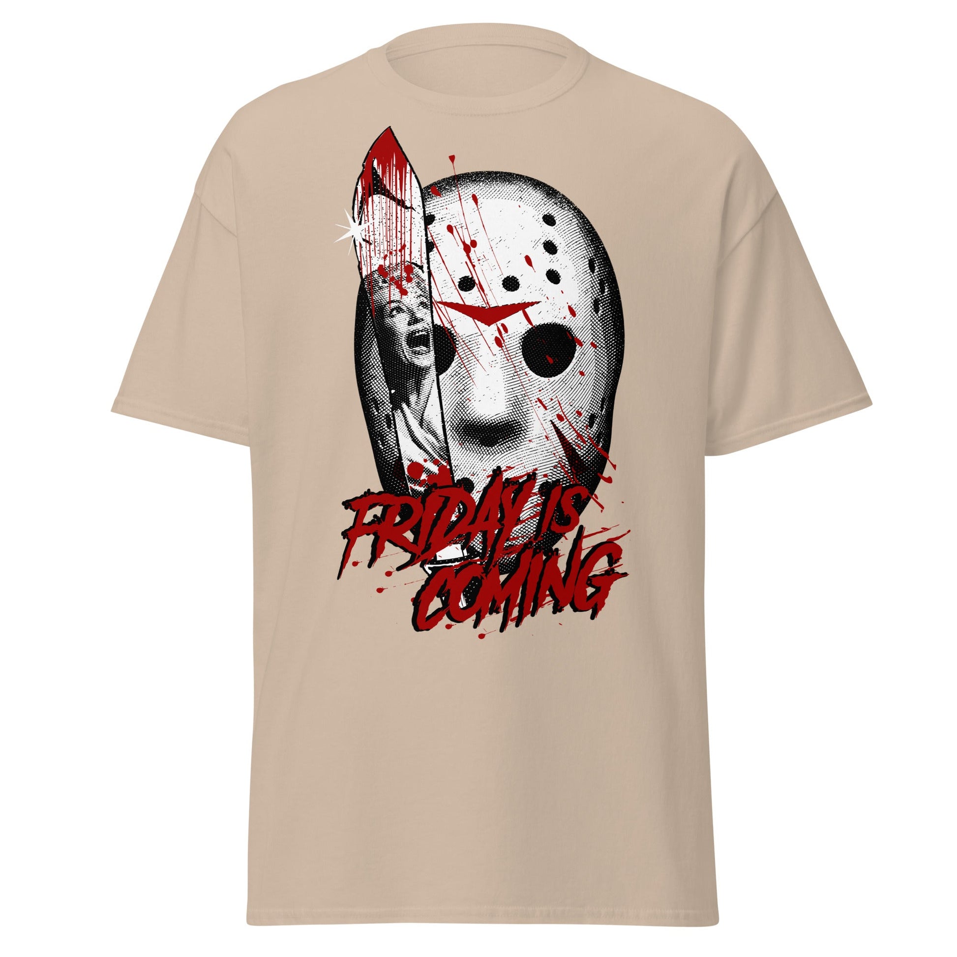 Friday Is Coming - Horror Movie T-Shirt - Sand - T-Shirts Online