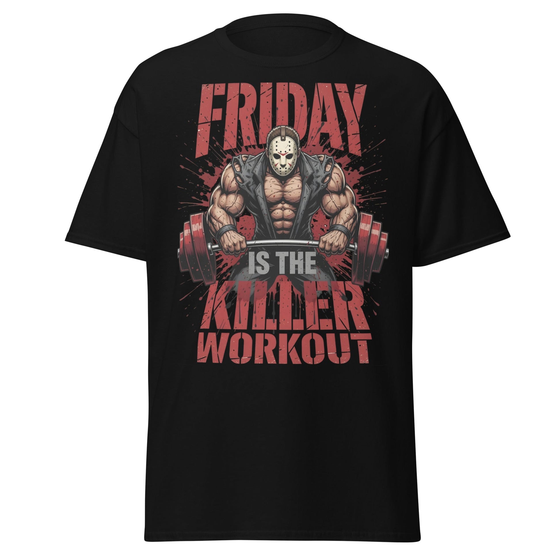 Friday Is The Killer Workout T-Shirt | Horror Gym Apparel - Black - T-Shirts Online