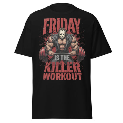 Friday Is The Killer Workout T-Shirt | Horror Gym Apparel - Black - T-Shirts Online