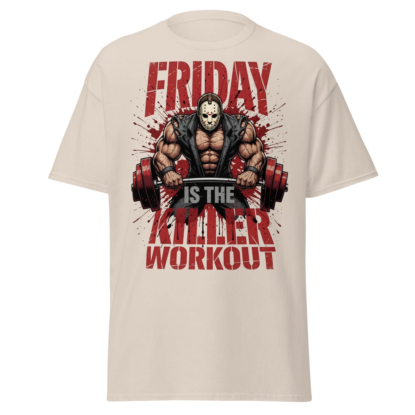 Friday Is The Killer Workout T-Shirt | Horror Gym Apparel - Natural - T-Shirts Online