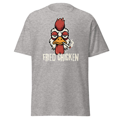 Fried Chicken Funny Rooster Graphic T-Shirt - Sport Grey - T-Shirts Online