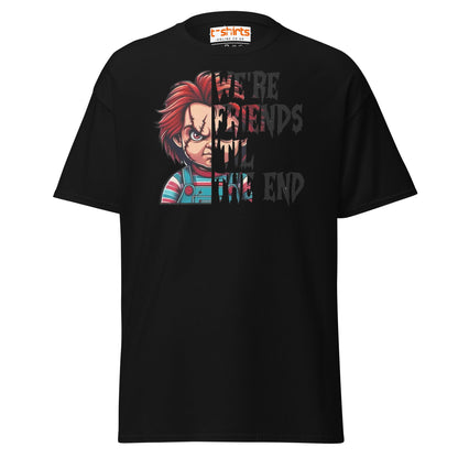 Friends Til The End T-Shirt | Creepy Doll Horror Tee - Black - T-Shirts Online