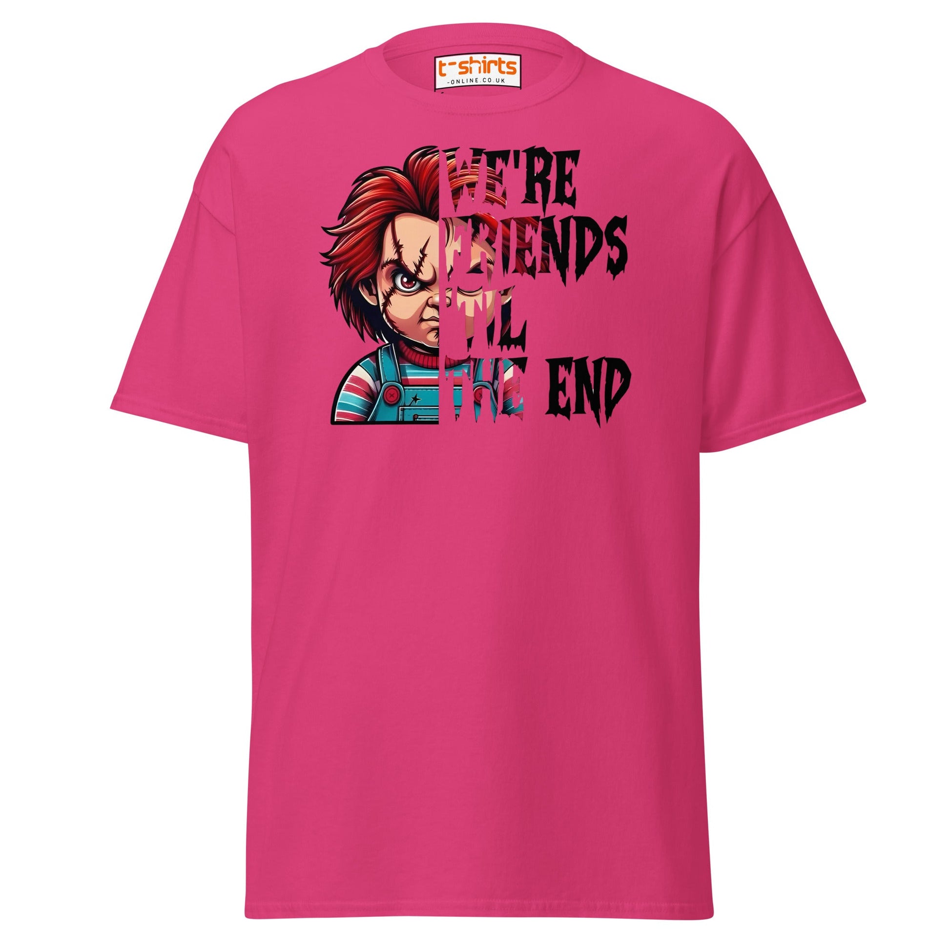 Friends Til The End T-Shirt | Creepy Doll Horror Tee - Heliconia - T-Shirts Online