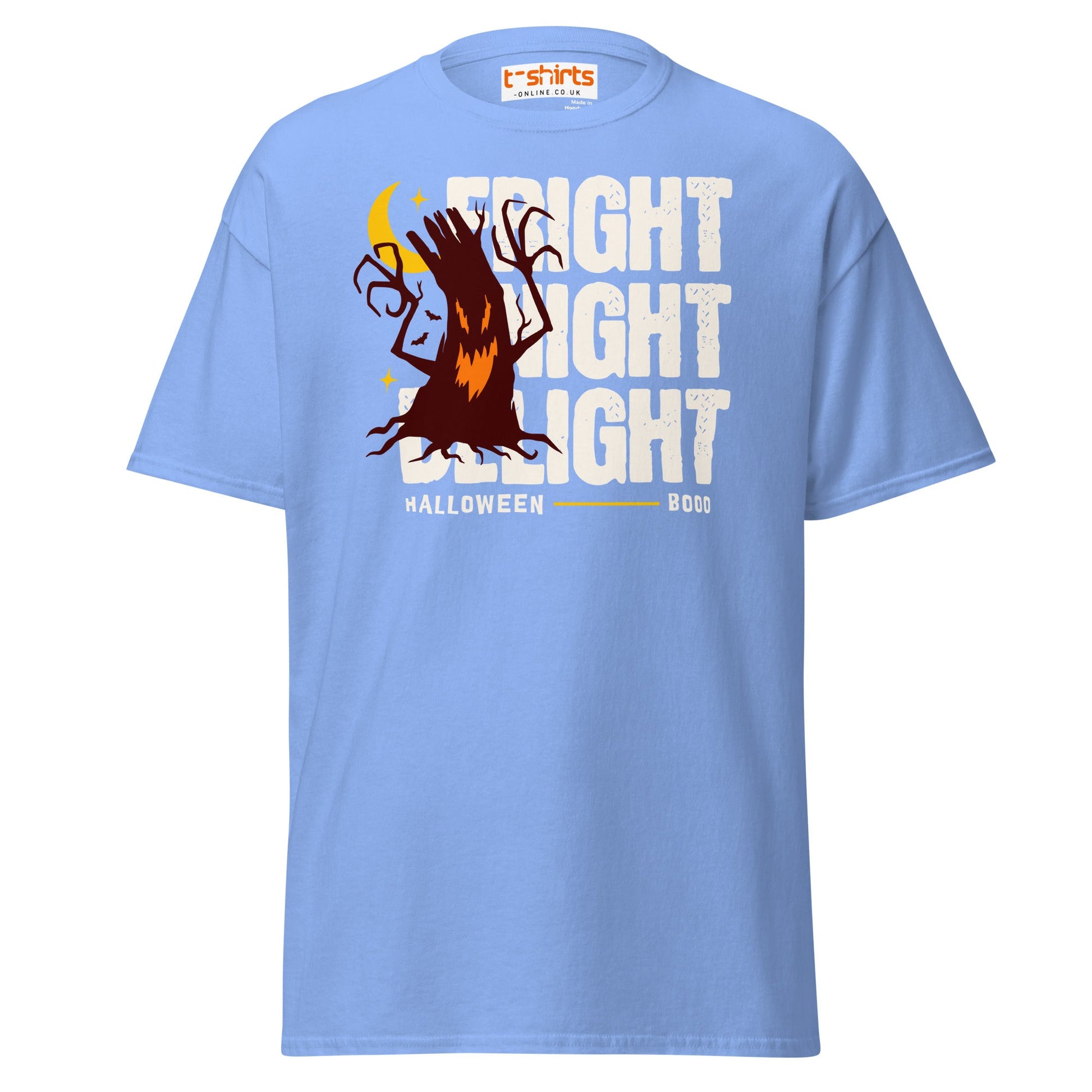 Fright Night Delight Halloween T-Shirt - Carolina Blue - T-Shirts Online