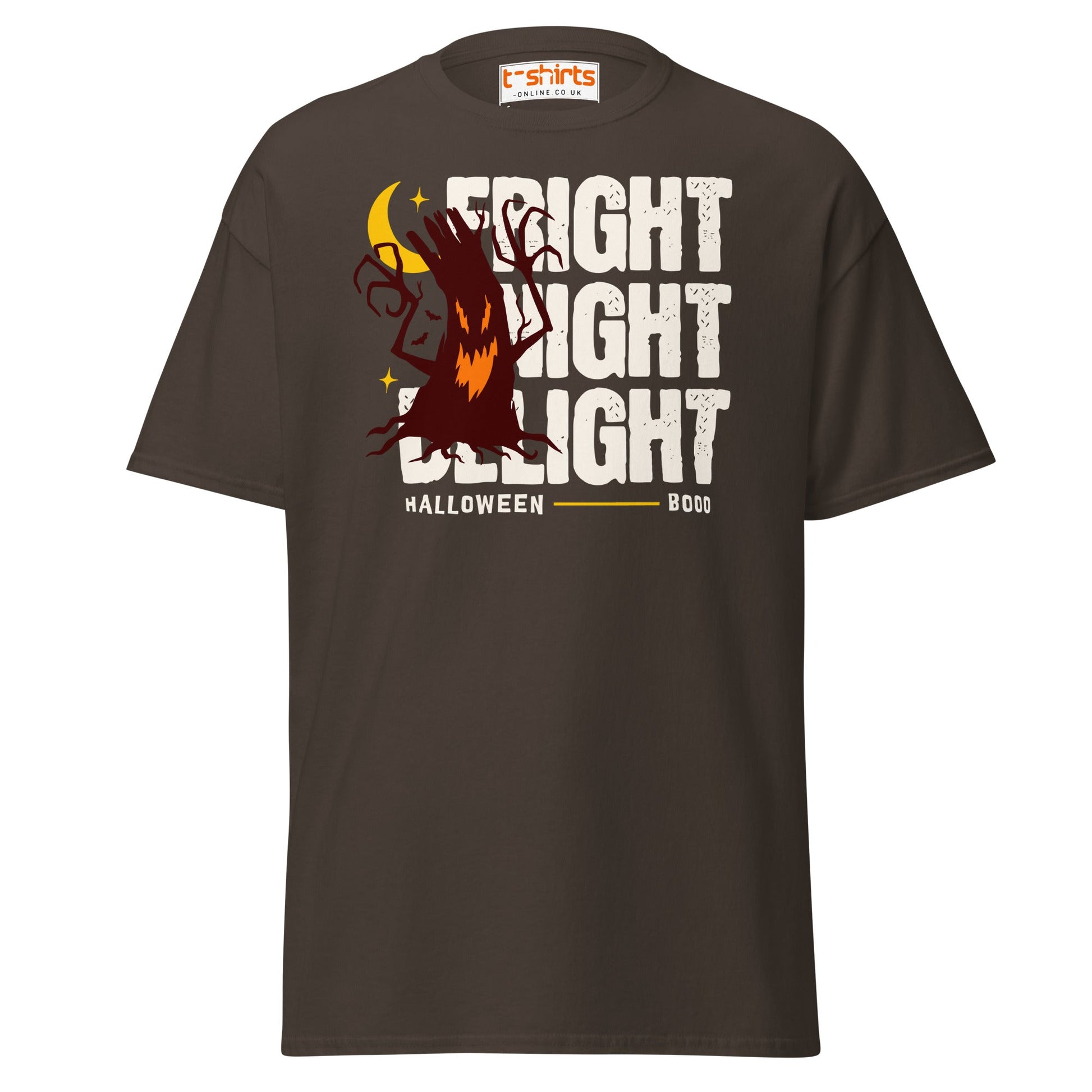 Fright Night Delight Halloween T-Shirt - Dark Chocolate - T-Shirts Online