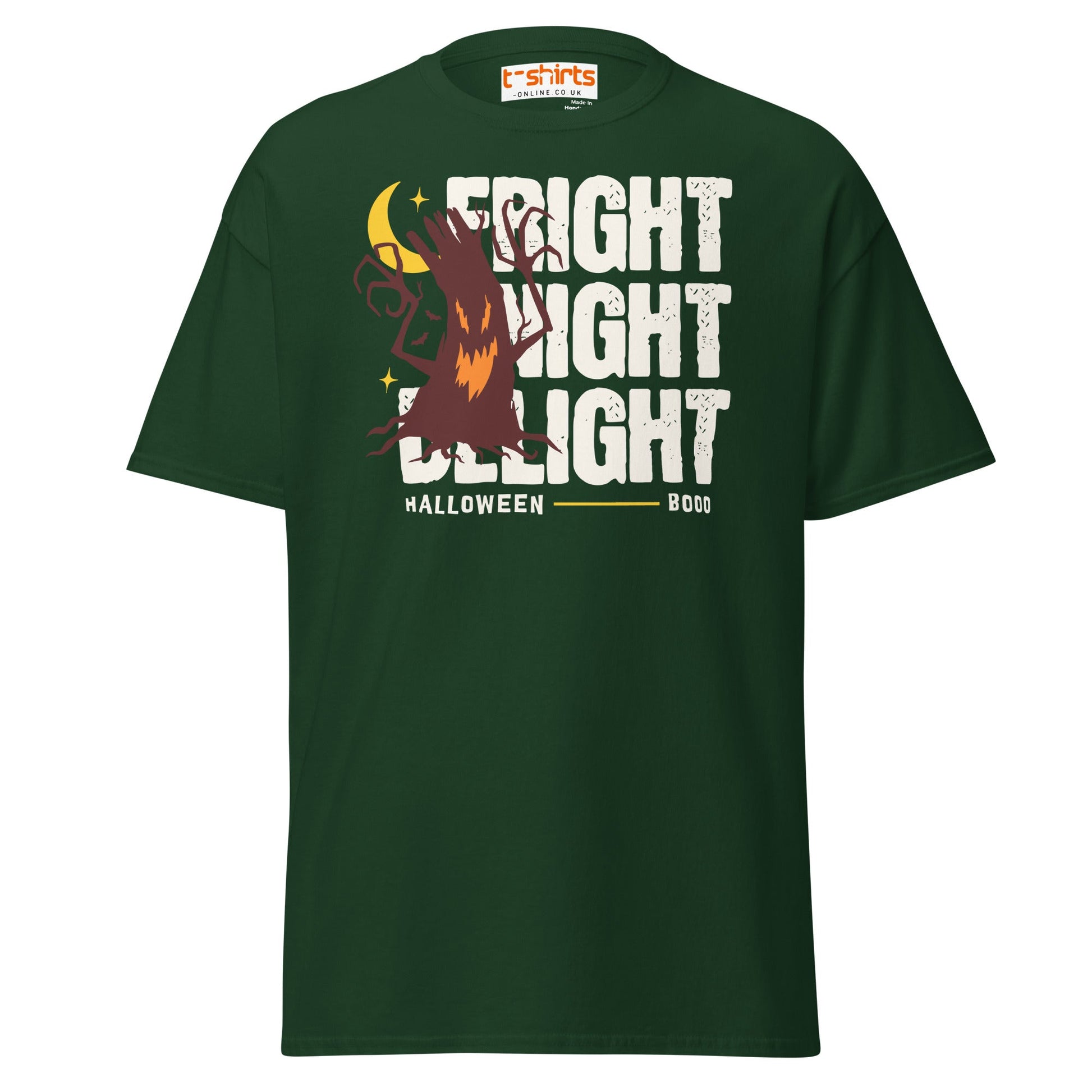 Fright Night Delight Halloween T-Shirt - Forest Green - T-Shirts Online