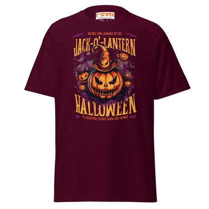 Fright Night Delight Halloween T-Shirt - Maroon - T-Shirts Online
