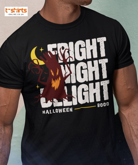 Fright Night Delight Halloween T-Shirt - Maroon - T-Shirts Online