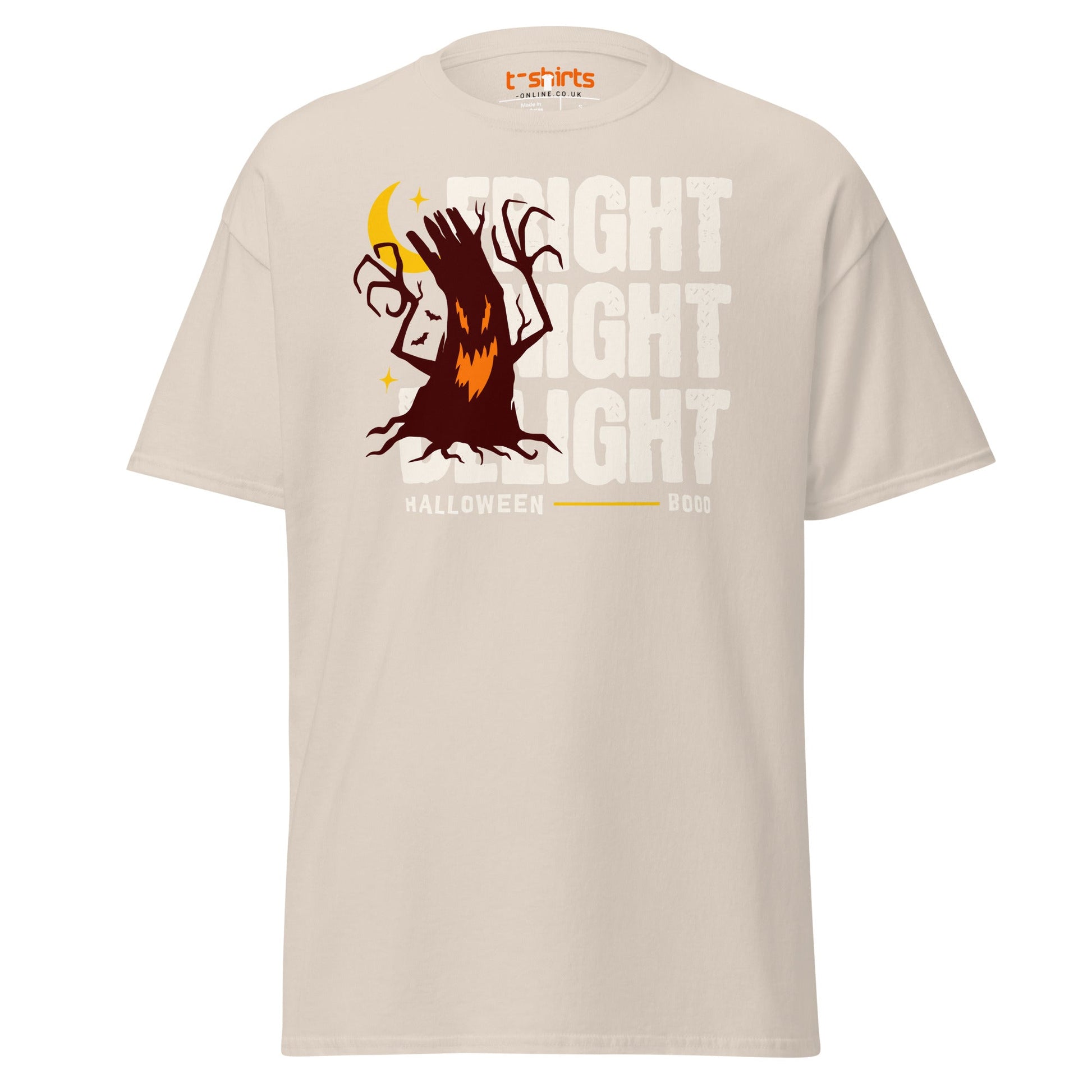 Fright Night Delight Halloween T-Shirt - Natural - T-Shirts Online