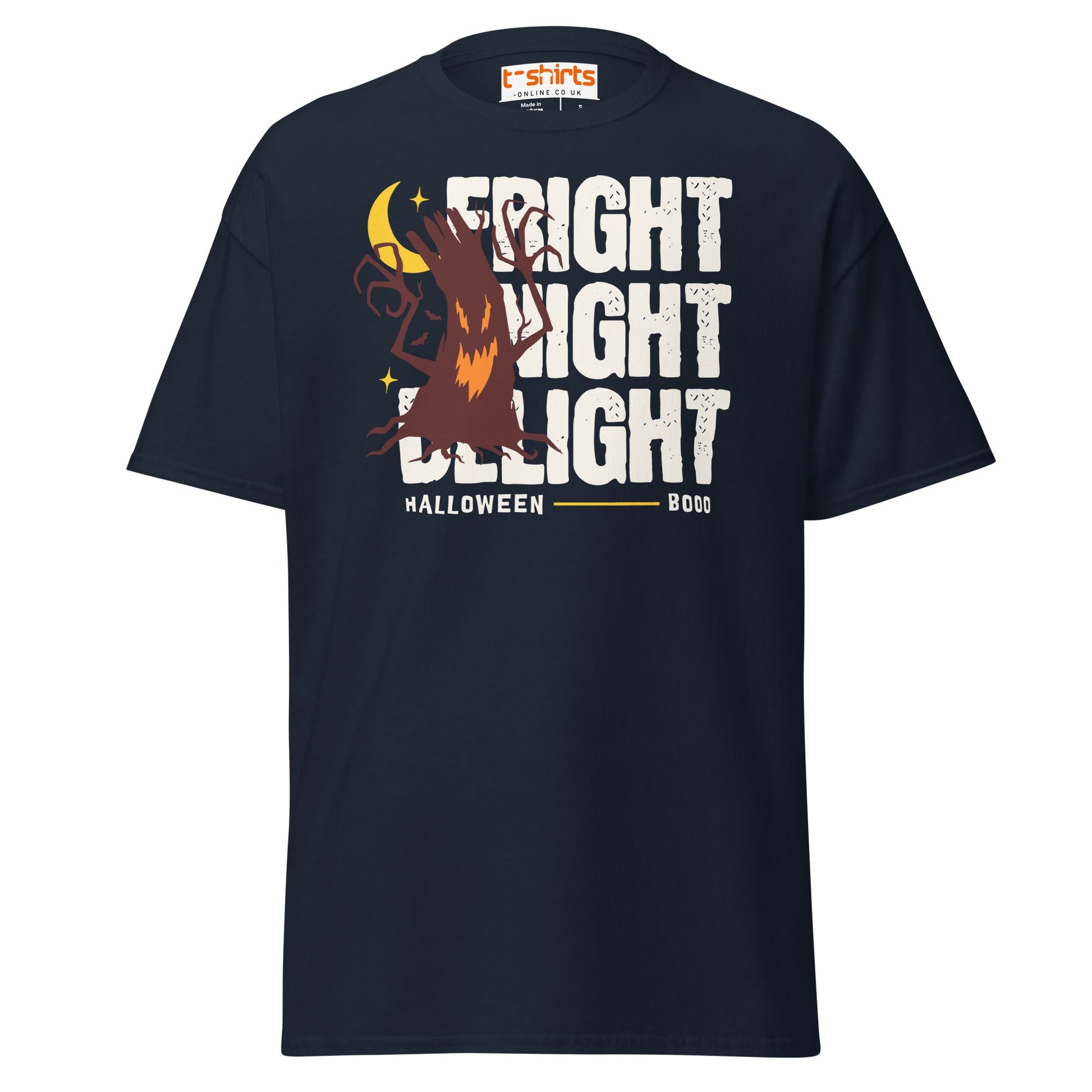 Fright Night Delight Halloween T-Shirt - Navy - T-Shirts Online