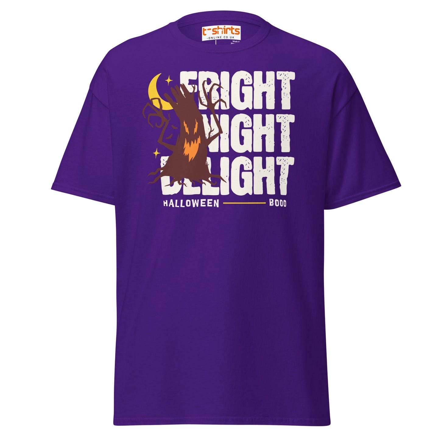 Fright Night Delight Halloween T-Shirt - Purple - T-Shirts Online
